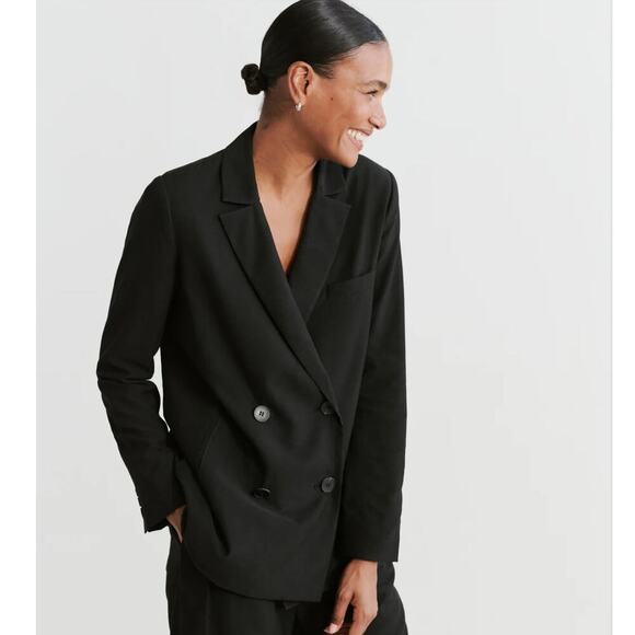 Jenni Kayne Jones Blazer In Black Size 4 Double Breasted Jacket - Picture 5 of 14